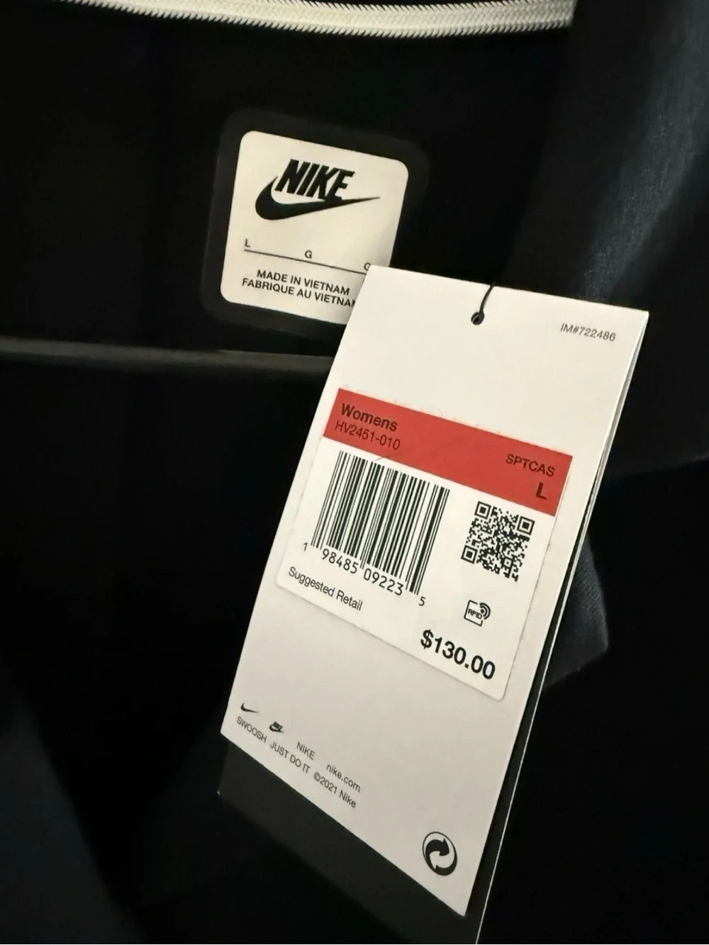 Nike Sportswear Jacket Nike Tech Fleece Tailored Women’s Size L Black HV2451-010